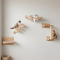 Cat Wall Furniture Set of 4 – Hammock, 2-Step Cat Tree, Stairs & Perch