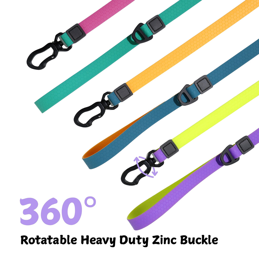 Honeycomb Embossed Dual-Color Dog Leash Set – Waterproof, Non-Slip, 3 Sizes