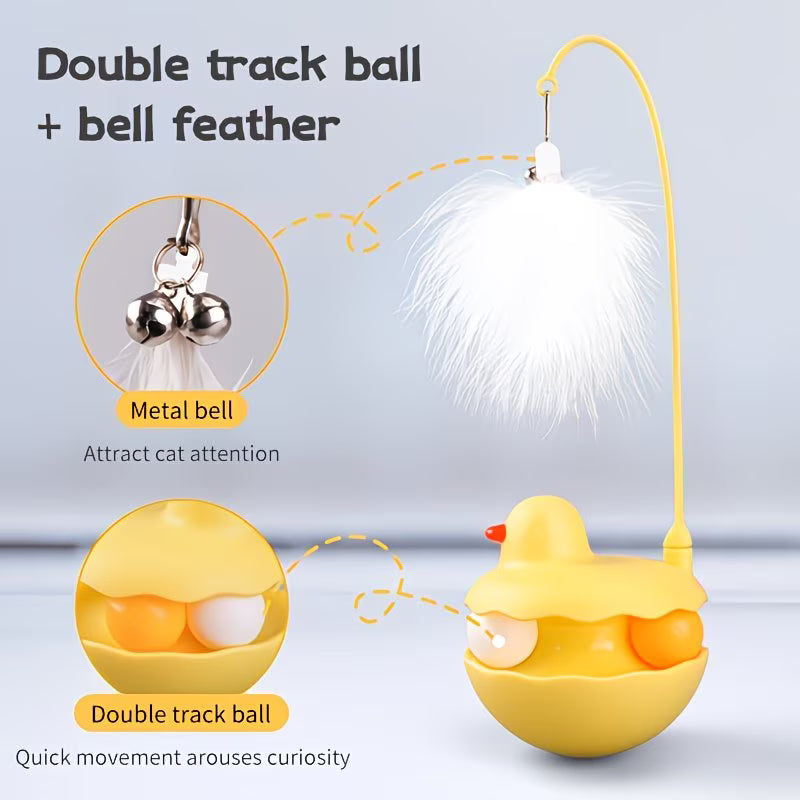 Duck Shape Interactive Cat Toy Stick – Lightweight Resin, Removable & Washable | Indoor & Outdoor