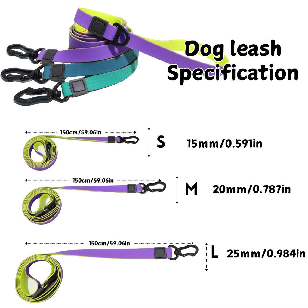 Honeycomb Embossed Dual-Color Dog Leash Set – Waterproof, Non-Slip, 3 Sizes