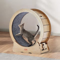Rueda de ejercicio para gatos – Cinta de correr silenciosa de madera maciza de 29.5" para gatos de interior