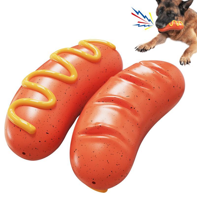 Indestructible Dog Chew Toy for Aggressive Chewers – Squeaky Rubber, Teeth Cleaning