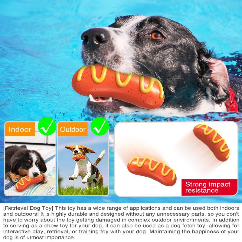 Indestructible Dog Chew Toy for Aggressive Chewers – Squeaky Rubber, Teeth Cleaning