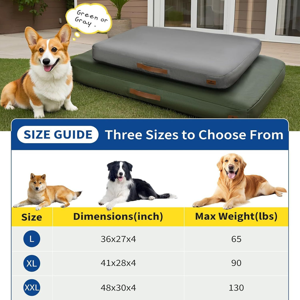 Colchoneta Hinchable de Viaje para Perros – Impermeable, Antideslizante y Lavable | Uso en Interiores y Exteriores