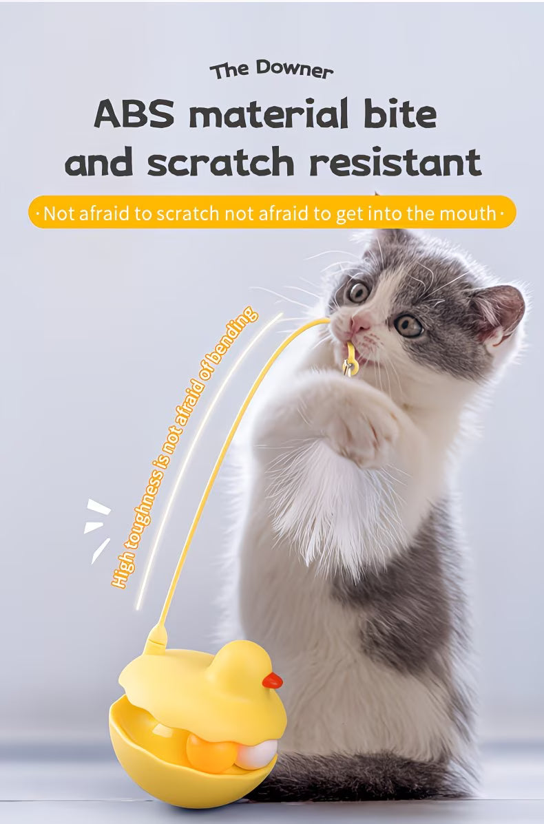 Duck Shape Interactive Cat Toy Stick – Lightweight Resin, Removable & Washable | Indoor & Outdoor