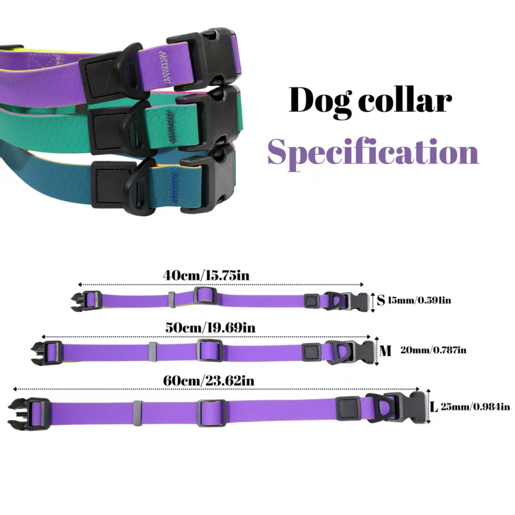 Honeycomb Embossed Dual-Color Dog Leash Set – Waterproof, Non-Slip, 3 Sizes