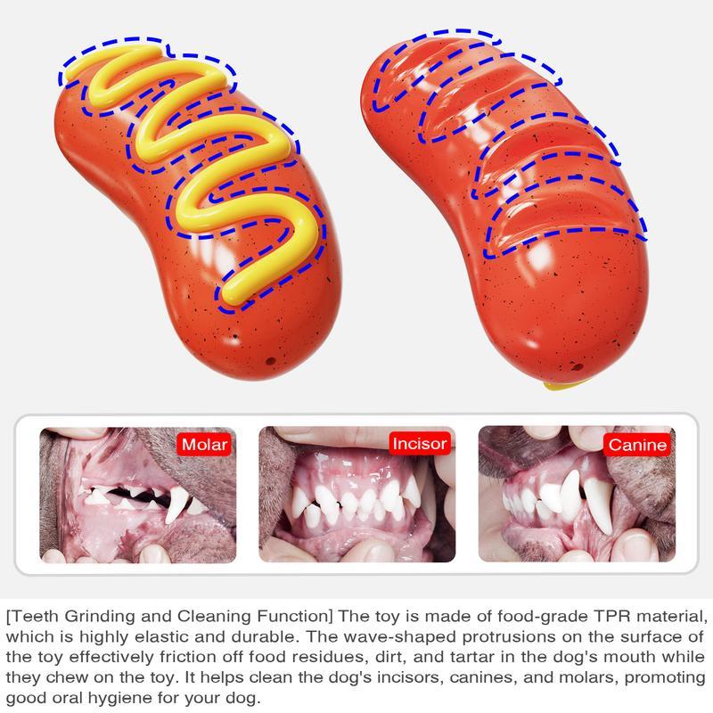 Indestructible Dog Chew Toy for Aggressive Chewers – Squeaky Rubber, Teeth Cleaning
