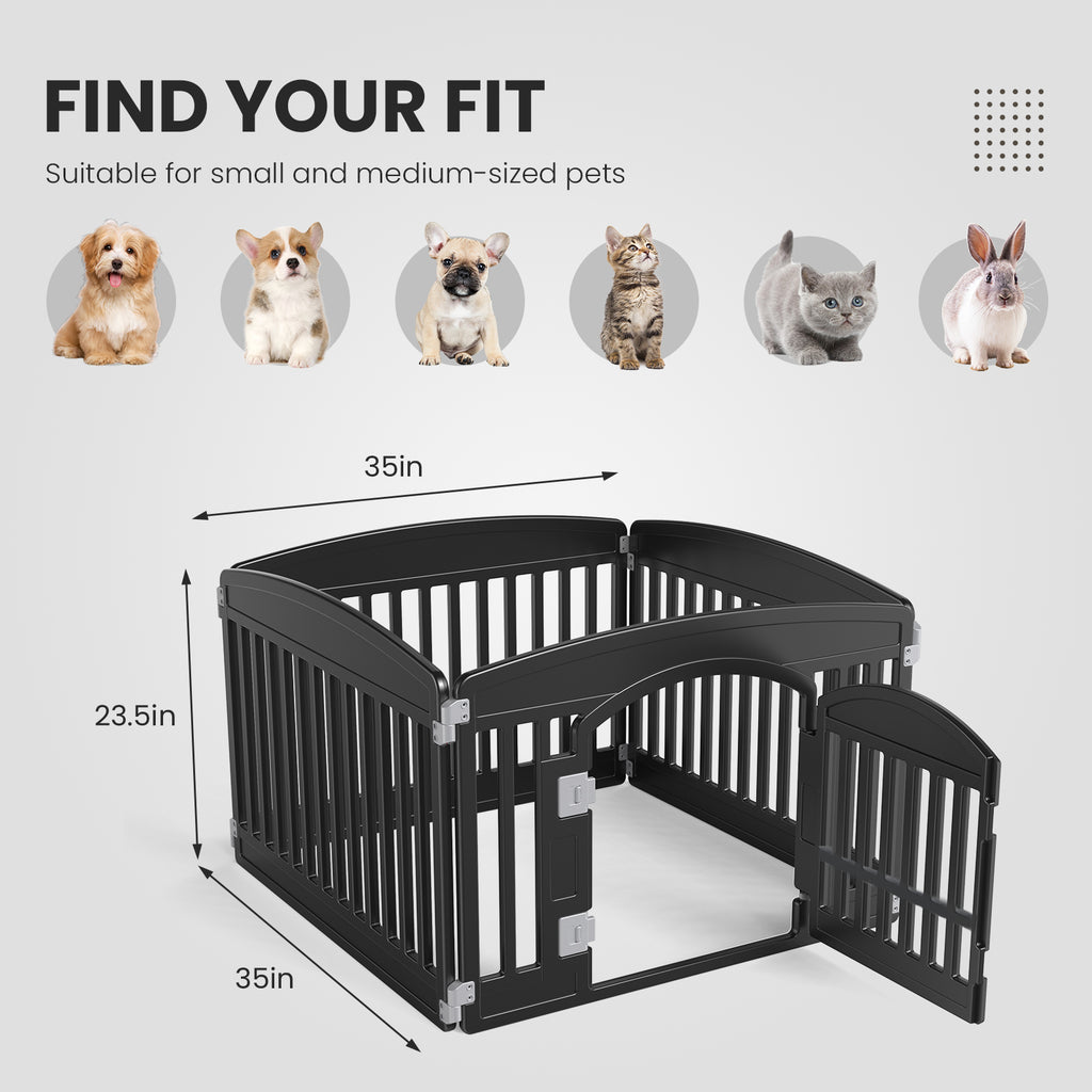 Dog Playpen Fence – Foldable Indoor & Outdoor Pet Gate | 4 or 6 Panel