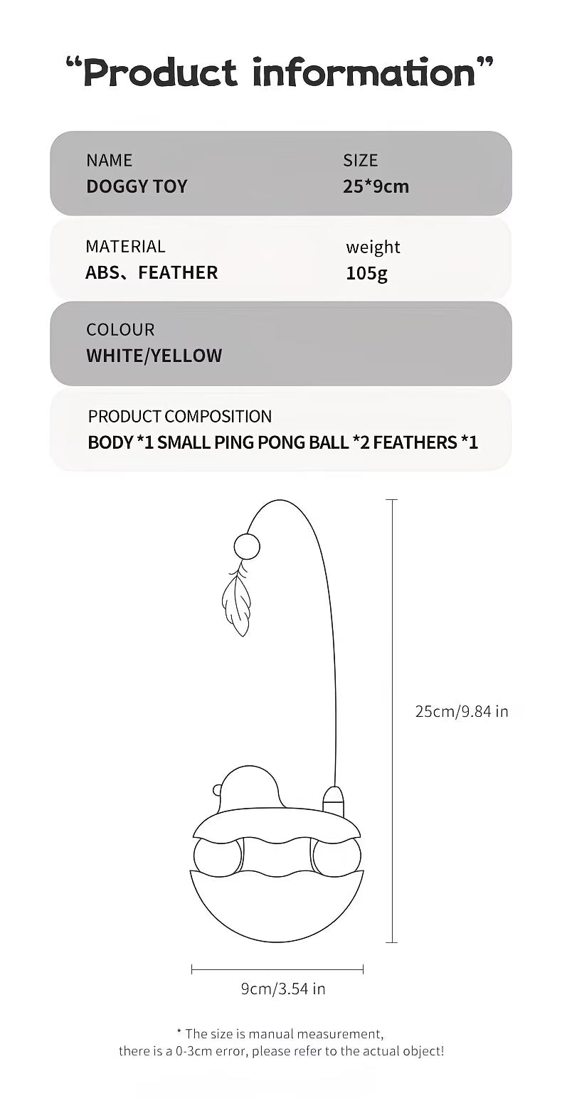 Duck Shape Interactive Cat Toy Stick – Lightweight Resin, Removable & Washable | Indoor & Outdoor