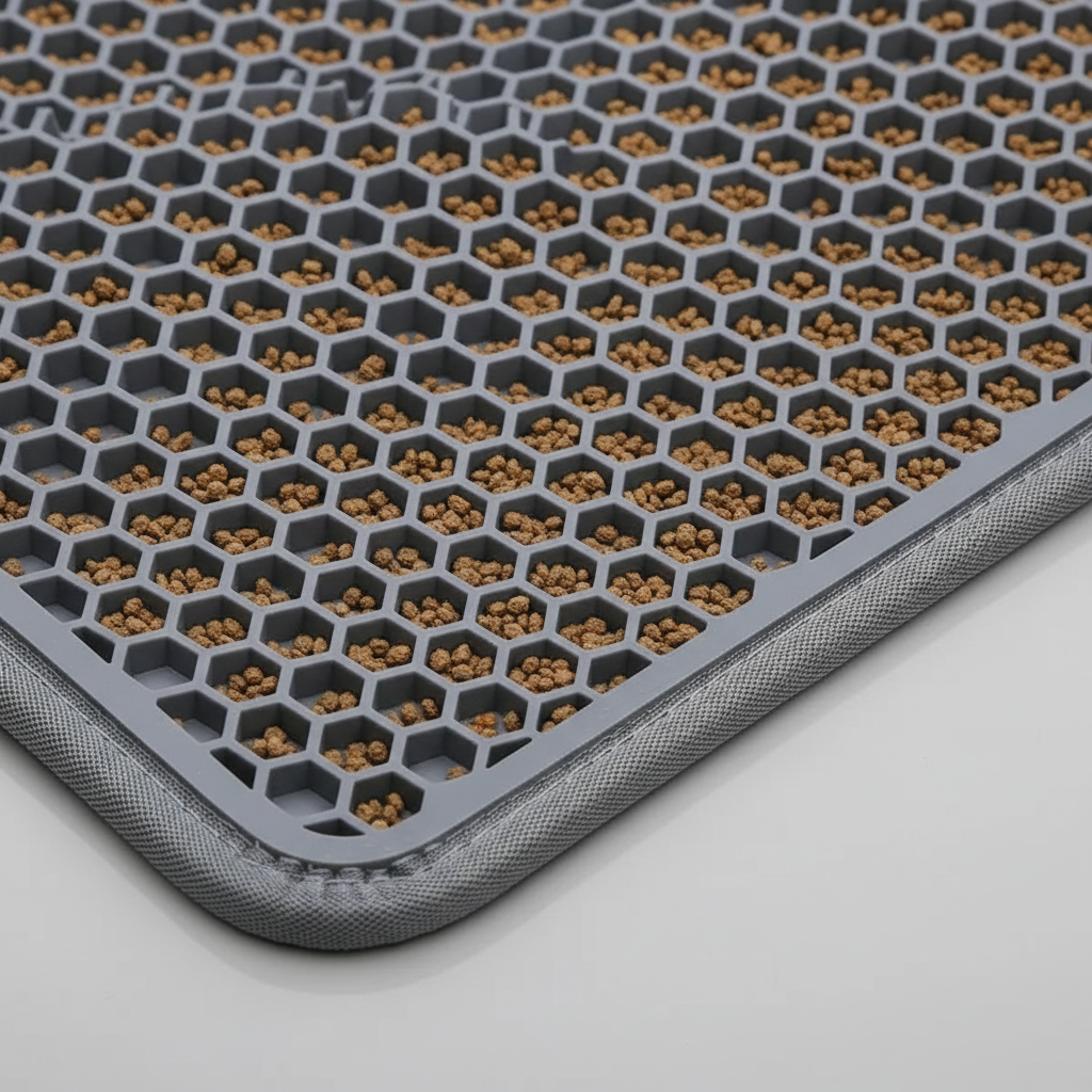Cat Litter Mat - honeycomb texture close-up