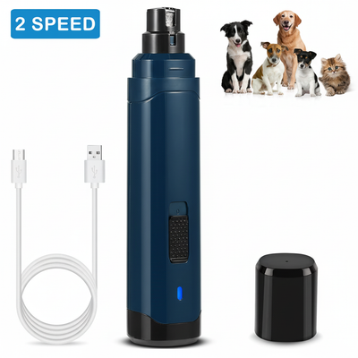 Pet Nail Grinder - 2-Speed Quiet Motor, USB Rechargeable, All Sizes