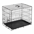Single Door Dog Crate - white background product photo