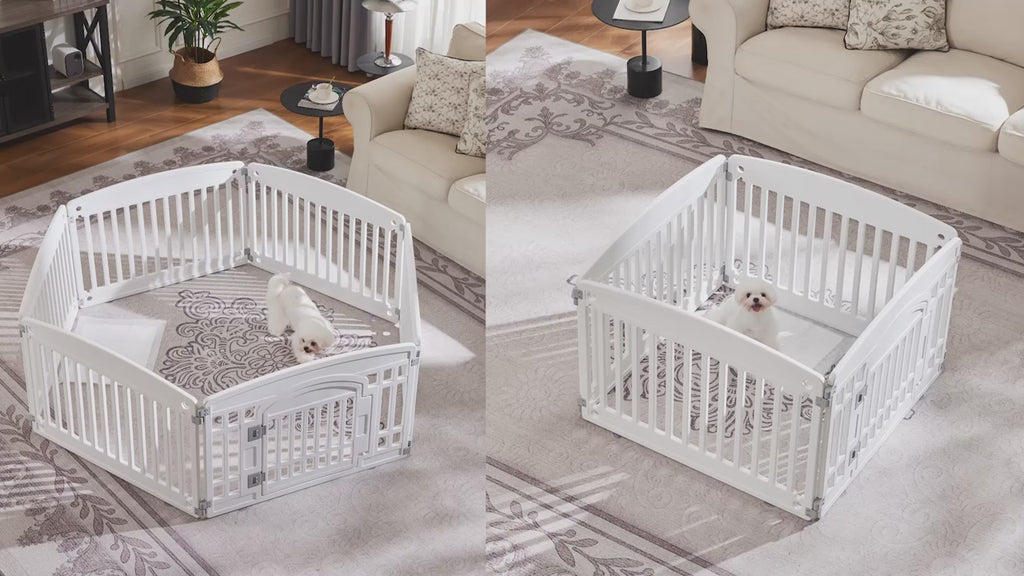 Dog Playpen Fence – Foldable Indoor & Outdoor Pet Gate | 4 or 6 Panel